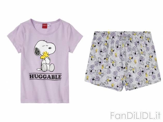 Pigiama corto da bambina Peanuts, Spirit, LOL Oeko-tex, prezzo 8.99 € 
Misure: ...