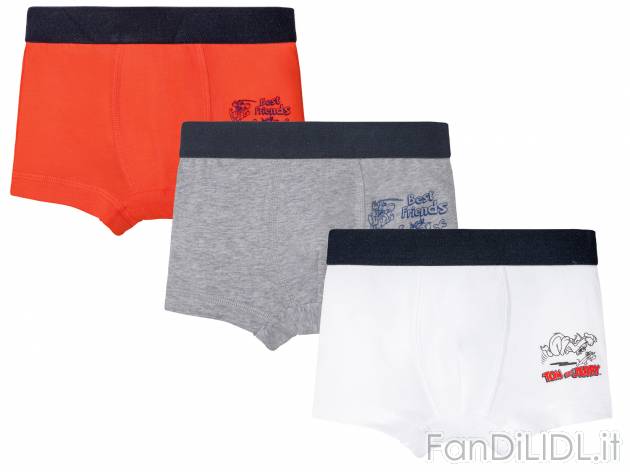 Boxer da bambino Tom-and-jerry, prezzo 5.99 &#8364; 
3 pezzi - Misure: 1-6 anni
Taglie ...