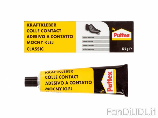 Adesivo a contatto trasparente o classico oppure set colle Pattex, prezzo 1.99 &#8364; ...