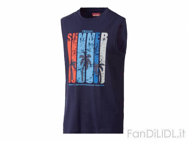 Canotta da uomo Kappa, prezzo 7.99 &#8364; 
Misure: M-XXL 
- -20%
Taglie disponibili

Caratteristiche
 ...