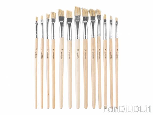 Set pennelli Crelando, prezzo 2.99 &#8364; 
13 pezzi 
- Con setole naturali ...