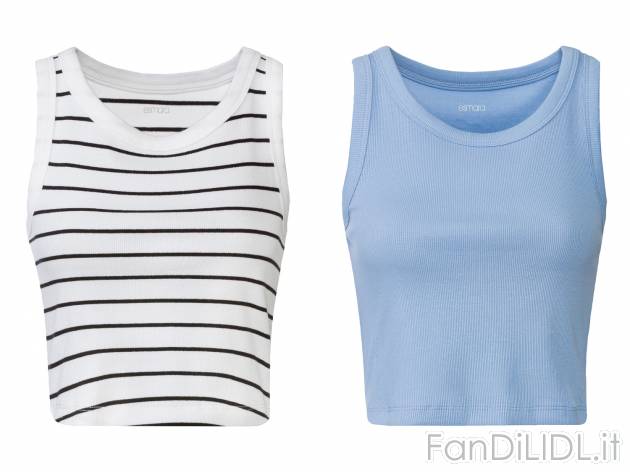 Crop top da donna Esmara, prezzo 6.99 &#8364; 
2 pezzi - Misure: S-XL
Taglie ...