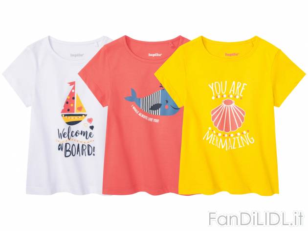 T-shirt da bambina Lupilu-new, prezzo 5.99 &#8364; 
3 pezzi - Misure: 1-6 anni ...