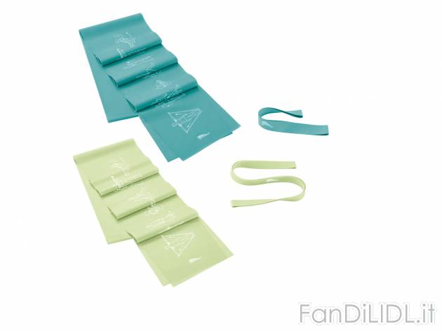Set fasce elastiche, 4 pezzi , prezzo 6.99 &#8364; per Alla confezione 
- Allenamento ...