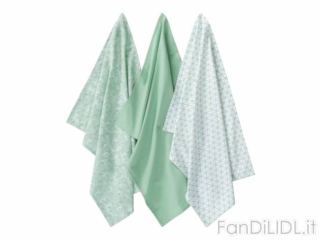 Asciugapiatti Livarno, prezzo 4.99 &#8364; 
3 pezzi - 50 x 70 cm 
- Puro cotone
Caratteristiche

- ...
