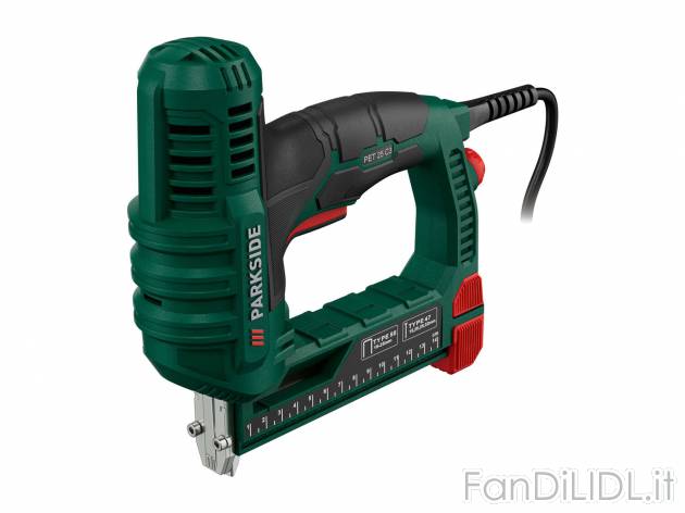 Pistola sparapunti elettrica Parkside, prezzo 24.99 &#8364; 
- Con tripla sicura: ...