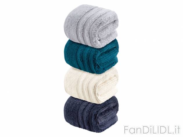 Asciugamano 30x50 cm Oeko-tex-green, prezzo 3.49 &#8364; 
2 pezzi 
- Puro cotone
Caratteristiche
 ...