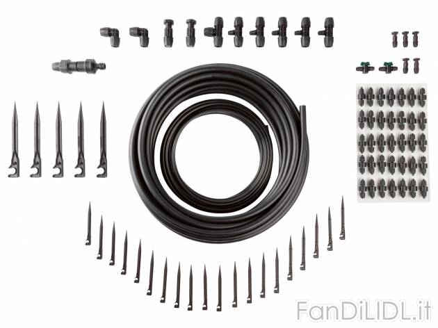 Set irrigazione a goccia Parkside, prezzo 24.99 &#8364; 
80 pezzi 
- 80 pezzi
- ...