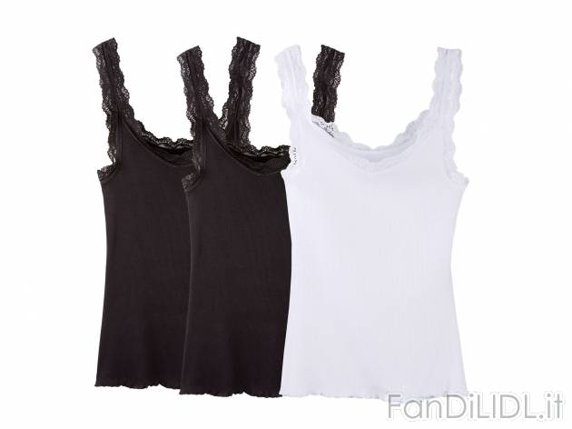 Canotta da donna con pizzo , prezzo 7.99 &#8364; per Alla confezione 
-  3 pezzi