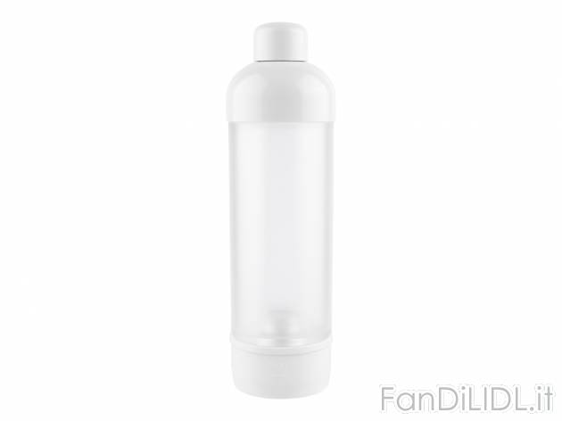 Borraccia con portapillole Bpa-free, prezzo 5.99 € 
375 ml 
- Portapillole sul ...