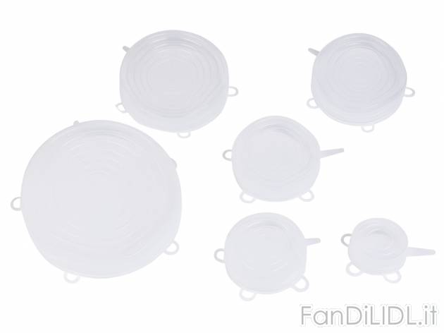Coperchio in silicone flessibile Gourmetmaxx, prezzo 8.99 &#8364; 
12 pezzi ...