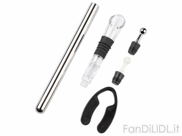 Set accessori per vino Ernesto, prezzo 9.99 &#8364; 
4 pezzi 
- Beccuccio
- ...