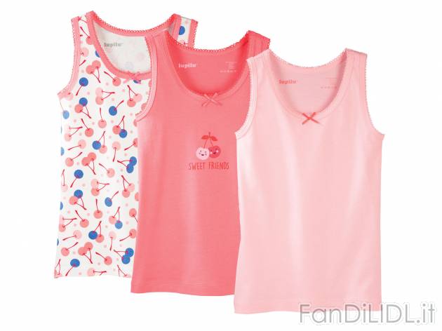 Canotta da bambina , prezzo 4.99 &#8364; per Alla confezione