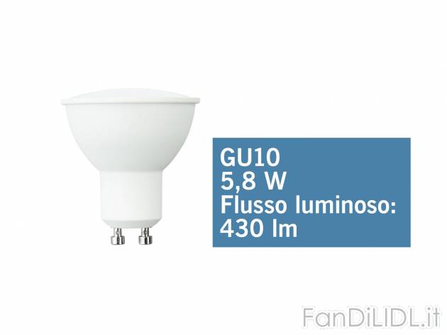 Lampadina o faretto LED , prezzo 3.99 &#8364; per Alla confezione 
- Colore ...