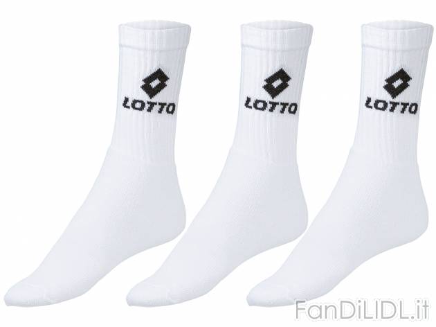 Calze sportive da uomo e da donna Lotto, prezzo 5.99 &#8364; 
3 paia - Misure: ...