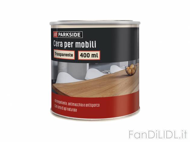 Cera per mobili o vernice per interni Parkside, prezzo 6.99 &#8364; 
400 o 750 ...