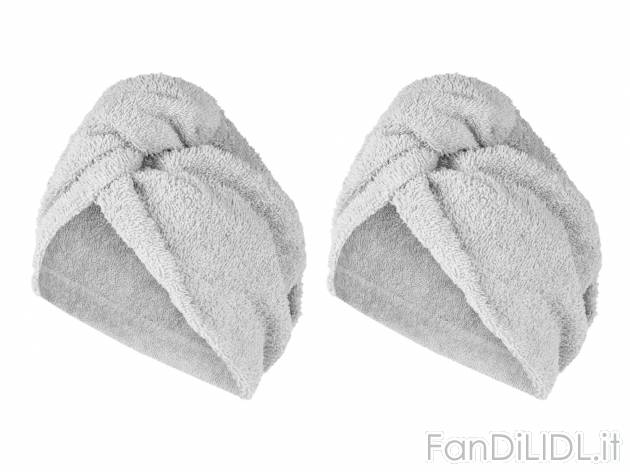 Asciugamano a turbante per capelli Livarno, prezzo 7.99 &#8364; 
2 pezzi 
- ...