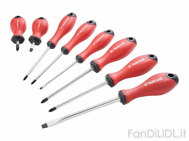 Set cacciaviti Parkside, prezzo 7.99 &#8364; 
8 pezzi 
- Con punte magnetiche ...
