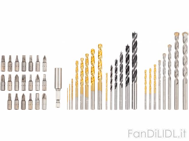 Set punte e bit per trapano Parkside, prezzo 11.99 &#8364; 
43 o 50 pezzi 
- ...