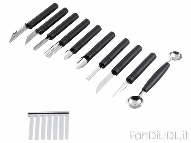 Set utensili da cucina per intaglio Ernesto, prezzo 12.99 &#8364; 
11 pezzi ...