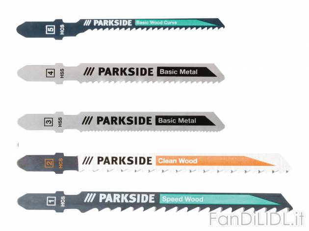 Set lame per seghetto elettrico o a pendolo Parkside, prezzo 4.99 &#8364; 
2 ...
