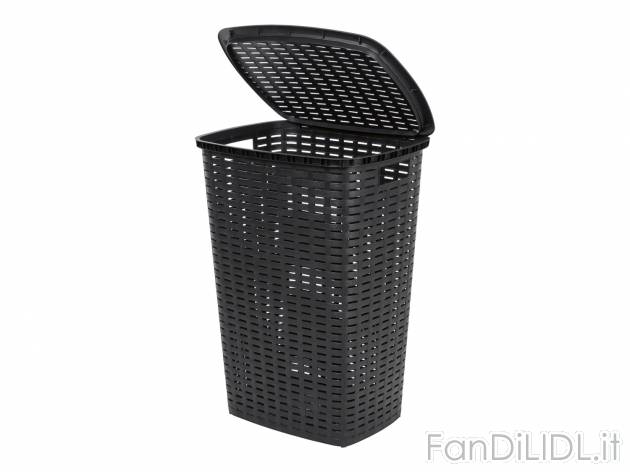 Cesto portabiancheria Livarno, prezzo 12.99 &#8364; 
53 L 
- Con pratico coperchio ...