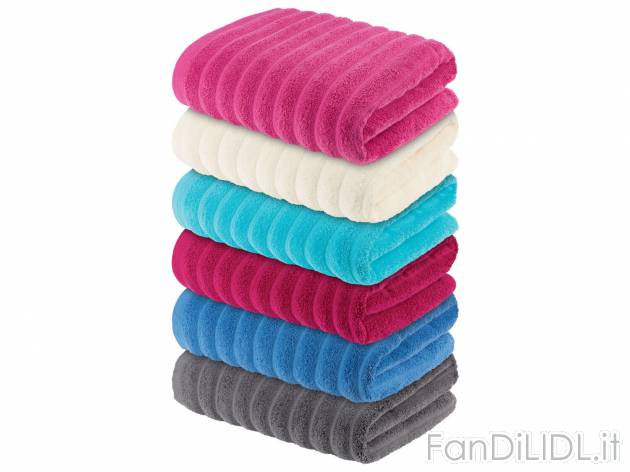 Telo bagno Livarno, prezzo 9.99 &#8364; 
100 x 150 cm 
- Puro cotone
Caratteristiche

- ...