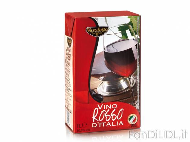 Vino bianco o vino rosso , prezzo 0,89 &#8364; 1 l 
- Due varianti per accompagnare ...