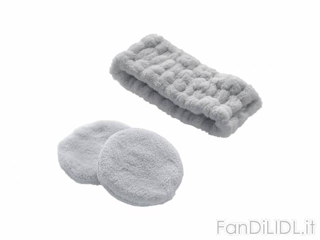 Set per struccarsi Livarno, prezzo 4.99 &#8364; 
3 pezzi 
- Fascia per capelli ...