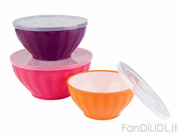 Set ciotole con coperchio Ernesto, prezzo 9.99 &#8364; 
- Termoresistenti da ...