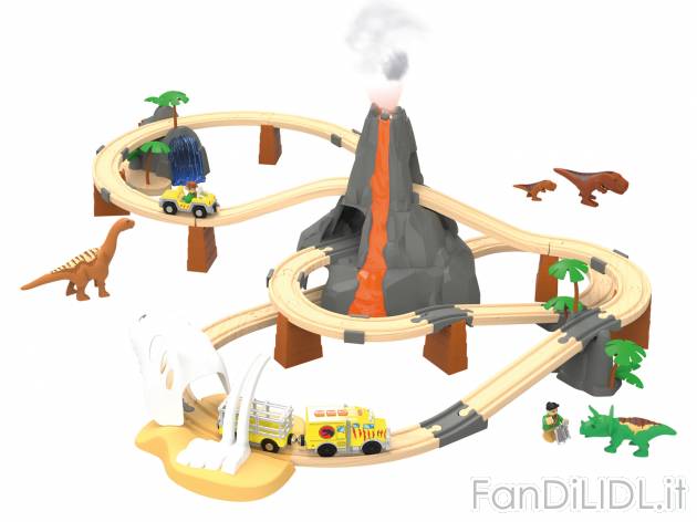 Gioco pista in legno Playtive, prezzo 29.99 &#8364; 
65, 53 o 52 pezzi 
- Et&agrave;: ...
