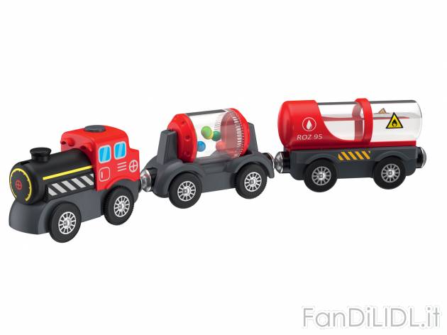 Trenino a batteria Playtive, prezzo 8.99 &#8364; 
- Et&agrave;: 3+
- Locomotiva ...