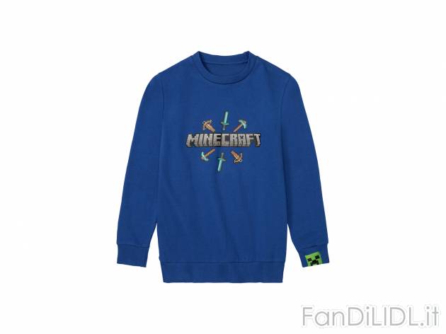 Felpa da bambino Minecraft, prezzo 9.99 &#8364; 
Misure: 2-10 anni
Taglie disponibili

Caratteristiche

- ...