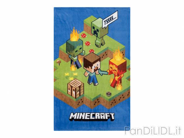 Plaid Minecraft, prezzo 12.99 &#8364; 
100 x 150 cm
Caratteristiche

- OEKO-Tex ...