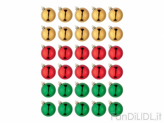 Palline natalizie Livarno, prezzo 6.99 &#8364; 
30 pezzi 
- Nastrini per appenderle ...