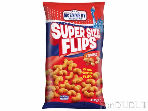 Cornetti soffiati di mais con arachidi McEnnedy, prezzo 1,79 &#8364; per 450 ...