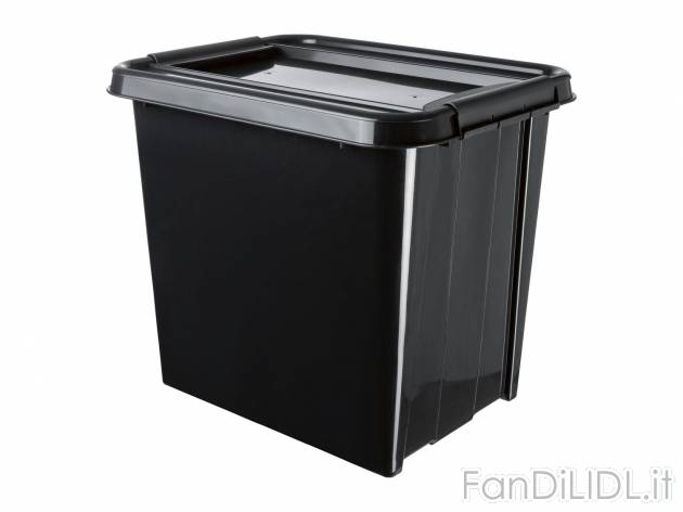 Box portaoggetti Livarno, prezzo 12.99 € 
53L 
- Impilabile con coperchio
- ...