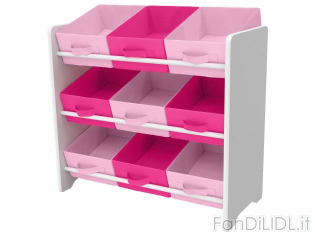 Scaffale portaoggetti per bambini Livarno, prezzo 29.99 &#8364; 
- 9 scatole ...