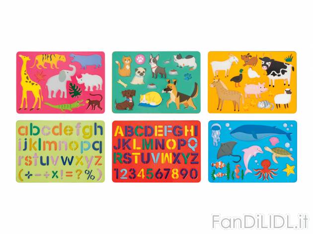 Set sagome per disegnare United Office, prezzo 3.99 &#8364; 
6 pezzi 
- Sagome ...