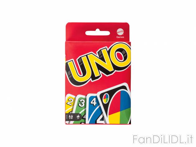 Carte da UNO Mattel, prezzo 6.99 &#8364; 
- Con 3 carte personabilizzabili potete ...