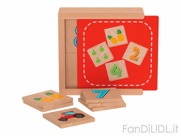 Gioco didattico in legno Memo, calcolo, lettere, orologio o tangram Playtive, prezzo ...