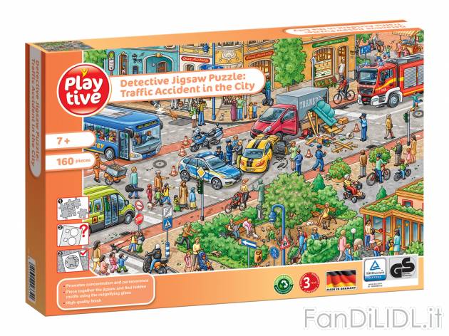 Puzzle detective Playtive, prezzo 4.99 &#8364; 
160 pezzi 
- Et&agrave;: ...