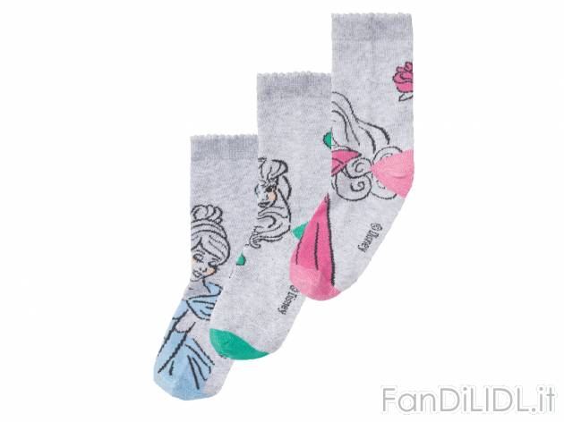 Calzini da bambina Frozen, Il Re Leone, Disney Princess Oeko-tex, prezzo 3.49 € ...