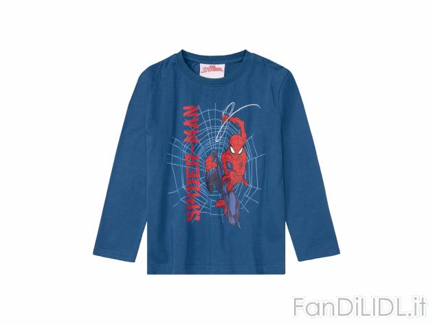 Maglia a maniche lunghe da bambino Spiderman, The Avengers Oeko-tex, prezzo 5.99 ...