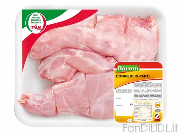 Coniglio in parti , prezzo 6,49 &#8364; per Al kg 
- Provatelo al forno o in ...