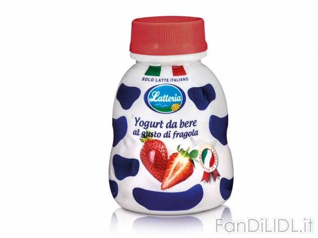 Yogurt da bere , prezzo 0,39 &#8364; per 200 g, € 1,95/kg EUR. 
- A scelta ...