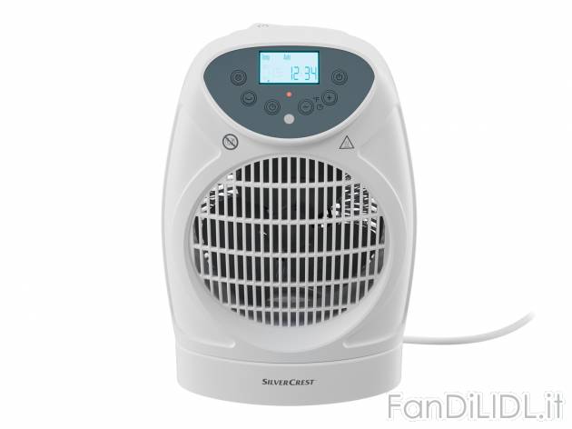 Termoventilatore Silvercrest, prezzo 29.99 € 
- Oscillazione a 80° attivabile
- ...