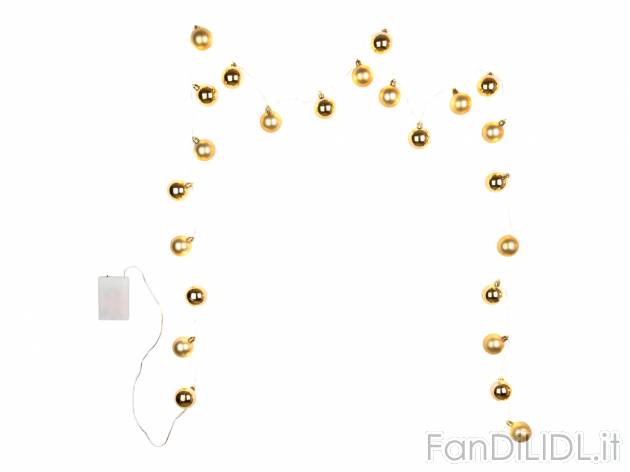 Catena luminosa LED con palline natalizie Livarno, prezzo 9.99 &#8364; 
- 24 ...