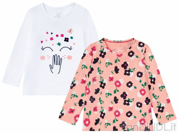 Maglia a maniche lunghe da bambina Lupilu-new, prezzo 5.99 € 
2 pezzi - Misure: ...