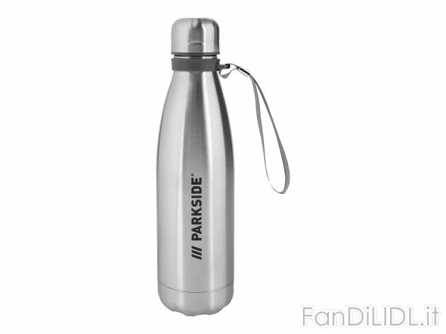 Borraccia termica Parkside, prezzo 7.99 € 
- Con doppia parete e chiusura a vite, ...